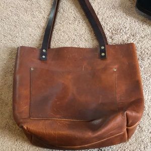 Portland Leather Goods Medium Leather Tote Bag